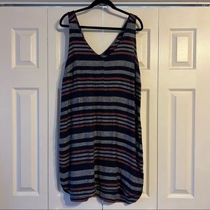 Red gray and blue linen old navy dress